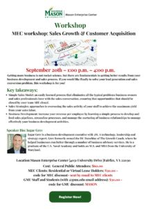 workshop – Sales Growth, Customer Acquisition, and more at the MEC